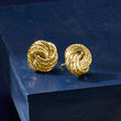 Italian Love Knot Earrings in 18kt Yellow Gold