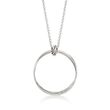 Zina Sterling Silver &quot;Contemporary&quot; Rolling Rings Pendant Necklace