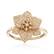 .45 ct. t.w. Diamond Flower Ring in 14kt Yellow Gold