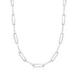 Zina Sterling Silver Paper Clip Link Necklace