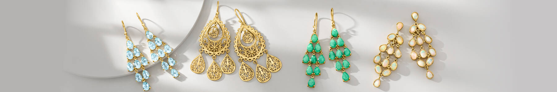 image featuring 4 sets of Chandelier Earrings