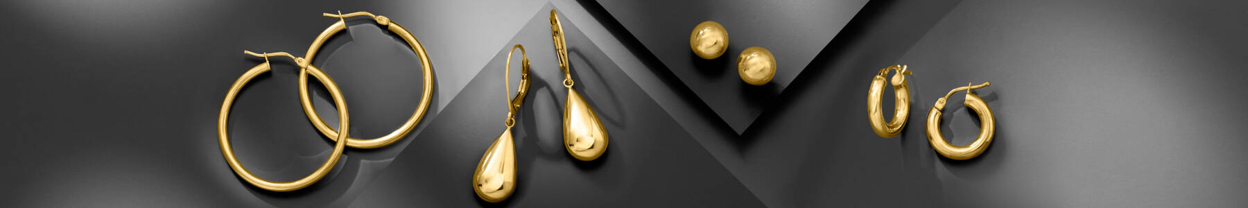 image featuring 3 sets of gold earrings