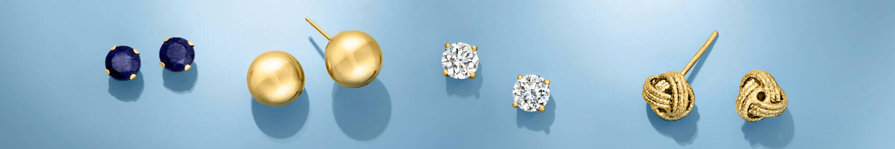 Stud Earrings. image featuring several types of stud earrings