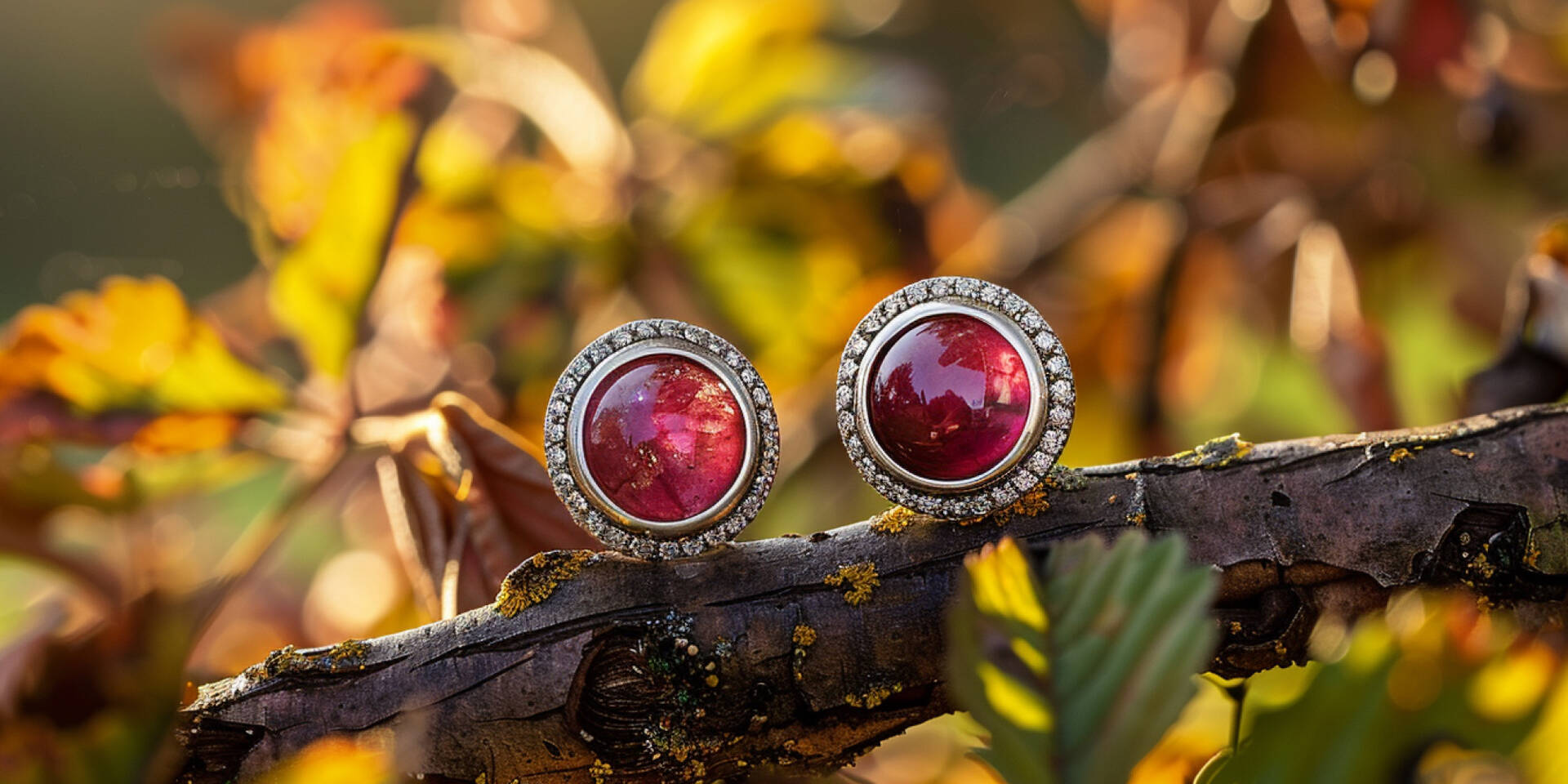 red stone earrings