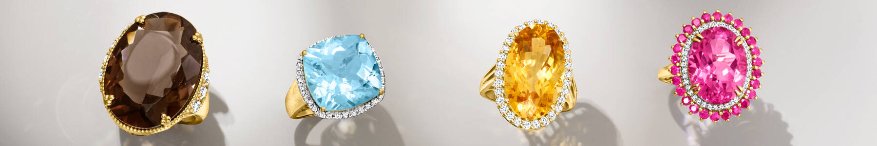 Cocktail Rings - Four Gemstone Rings