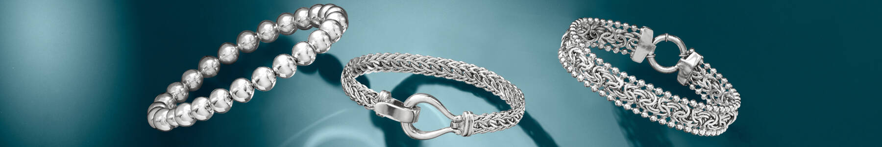 image featuring several Sterling Silver Bracelets