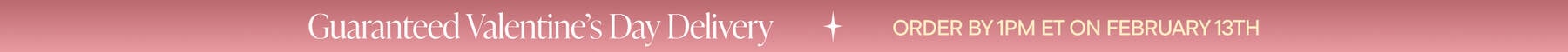 Guaranteed Valentine's Day Delivery. Order By February 13 1:00 PM ET