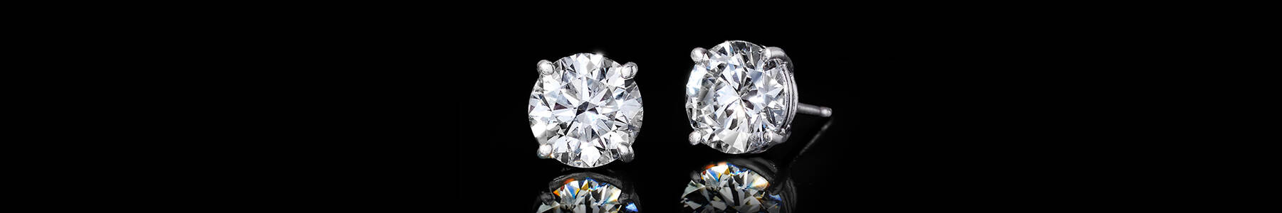 Lab-Grown Diamond Stud Earrings. image featuring a pair of stud earrings