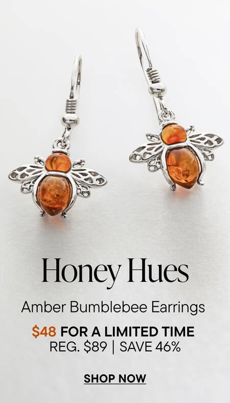 Honey Hues. Amber Bumblebee Earrings $48. Shop Now