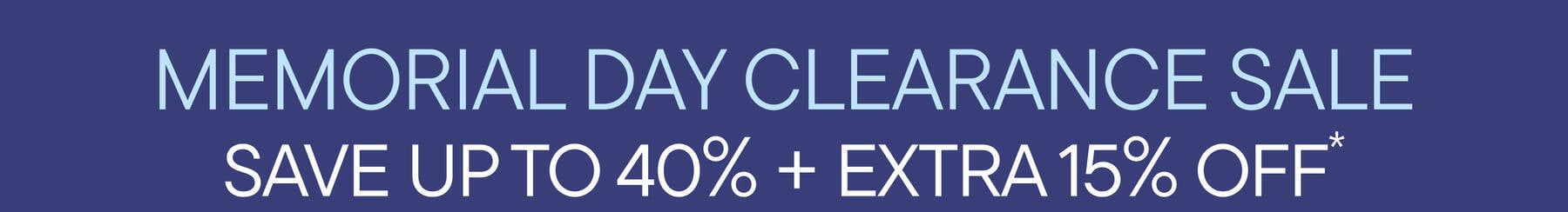 Memorial Day Weekend Sale