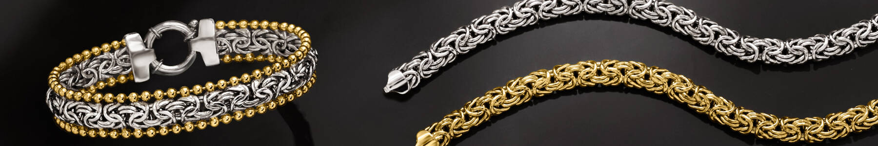 image featuring gold & sterling silver Byzantine Braceletss