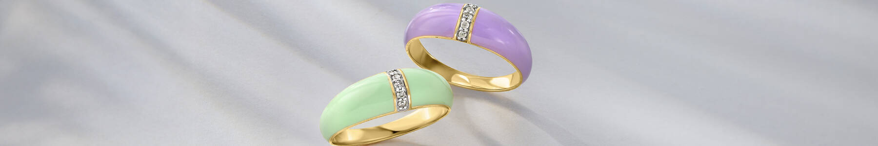 Our Picks. image featuring 3 enamel rings