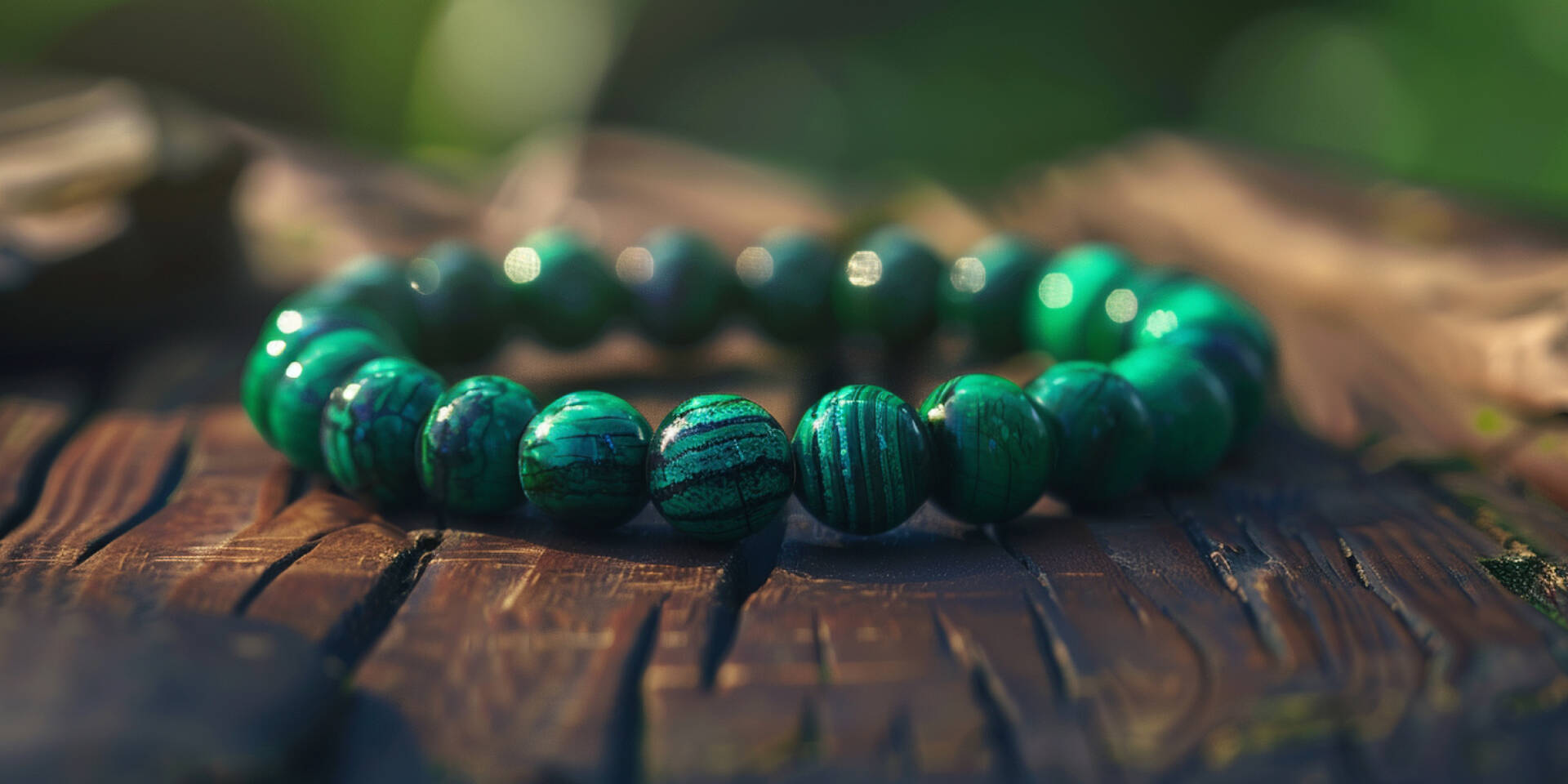 green malachite beaded bracelet