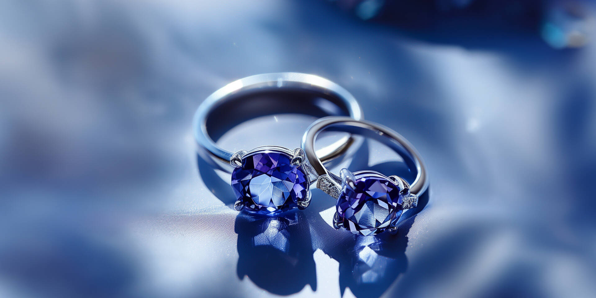 two tanzanite rings