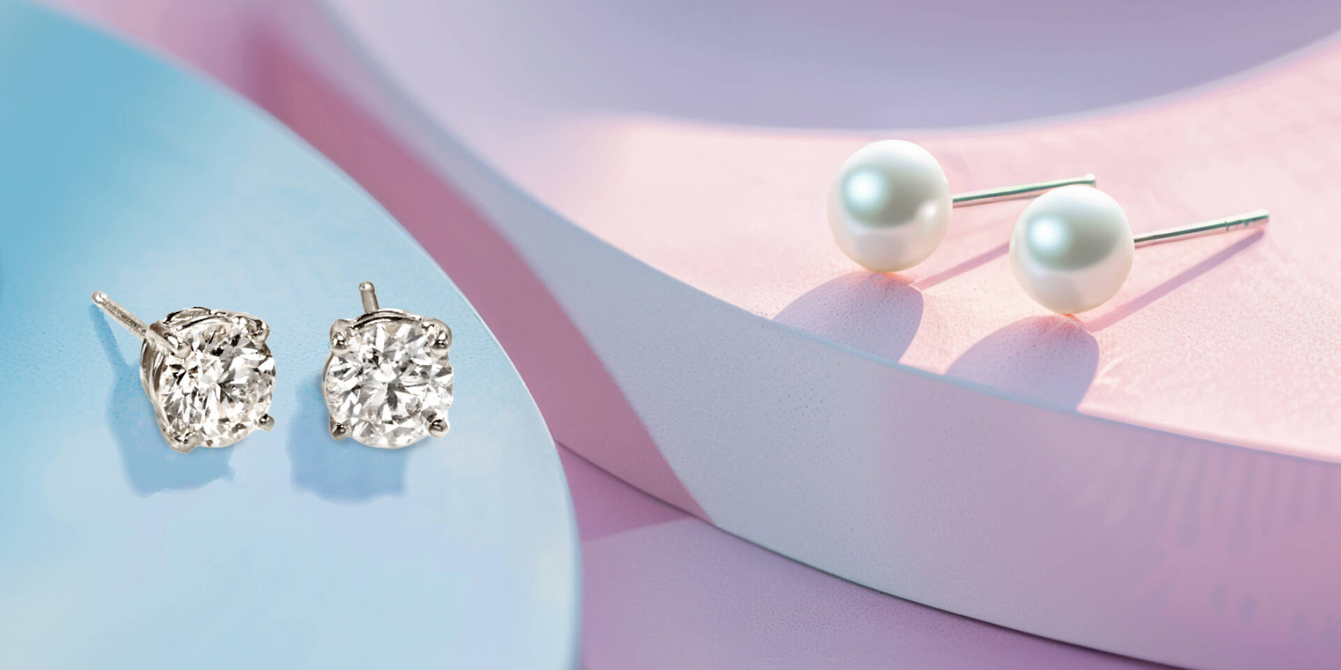 pearl and diamond stud earrings