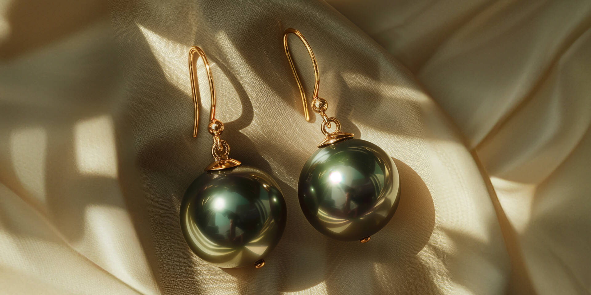 black Tahitian pearl earring pair