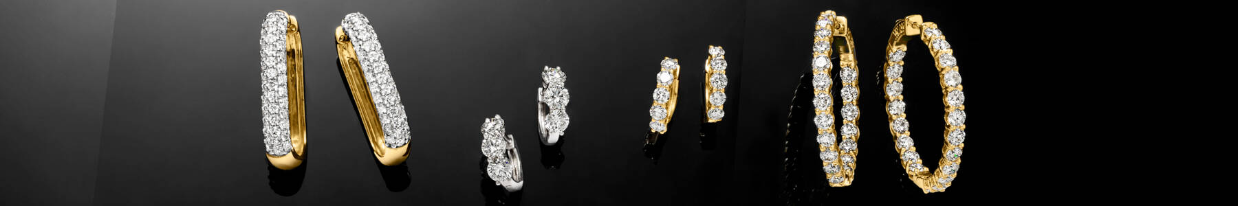 image featuring 4 sets of Lab-Grown Diamond Hoop Earrings