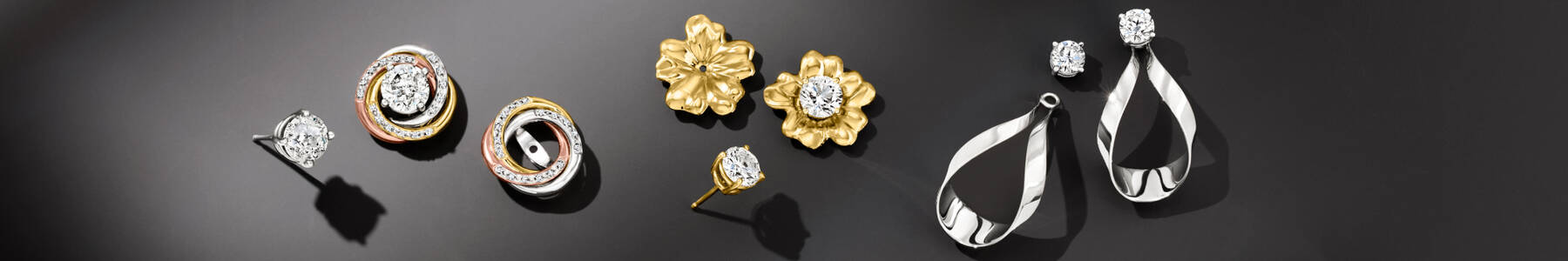 image featuring 3 sets of different earring jackets