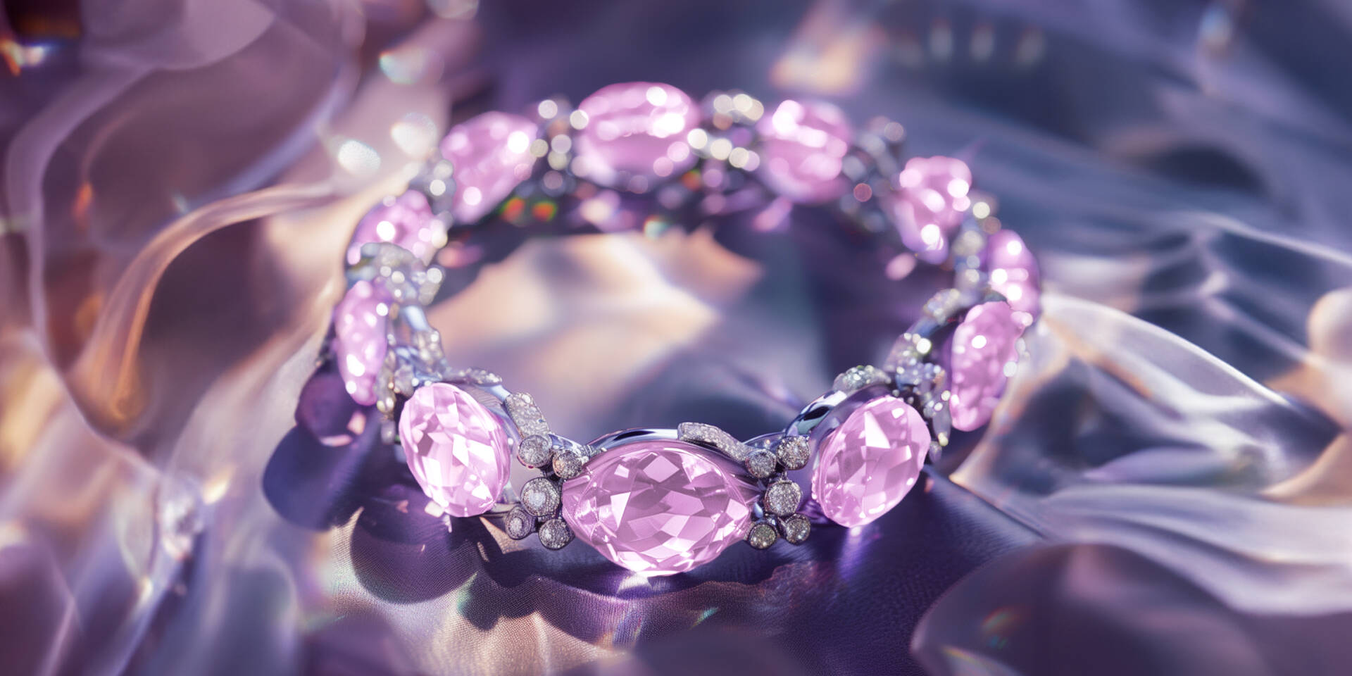clear purple stone bracelet