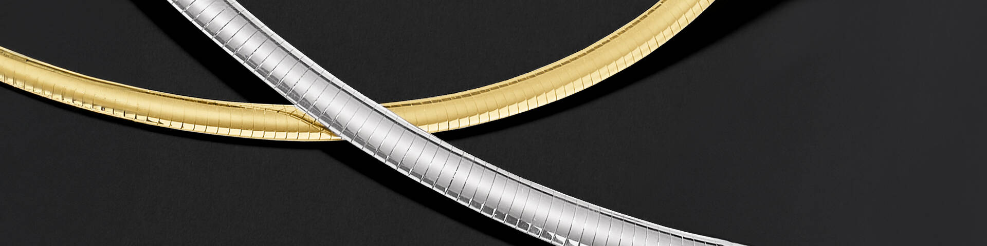14kt Yellow and White Gold Omega Necklace
