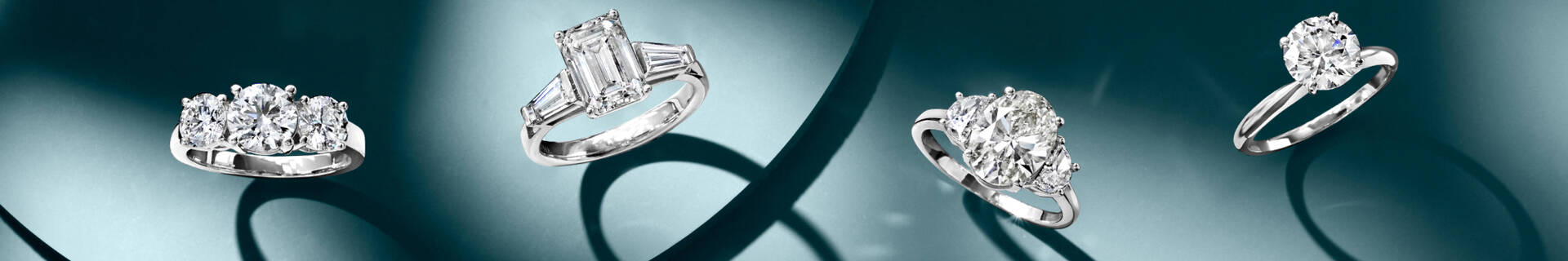 two Diamond Engagement Rings