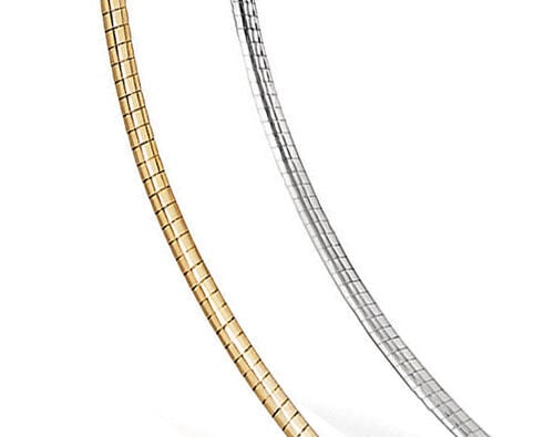 Reversible Sterling Silver and 18kt Gold Over Sterling Metal Chain 2mm