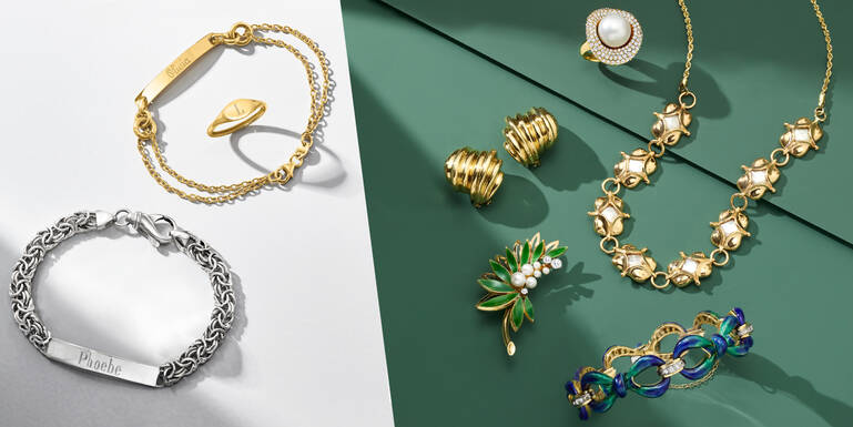 Woman Holding a Gift and Wearing Many Different Rings