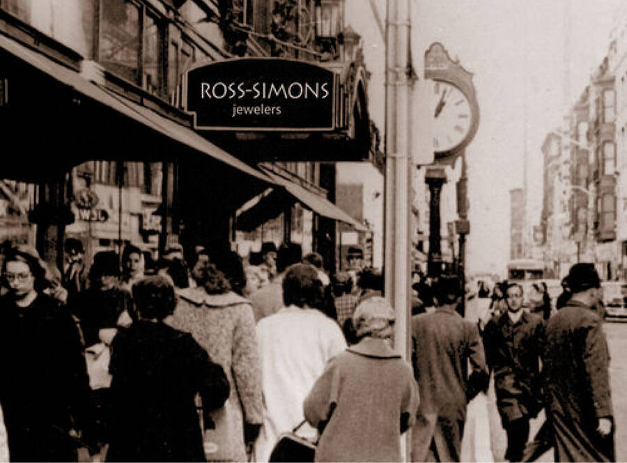 Ross-Simons store front in Providence RI in the 1950's