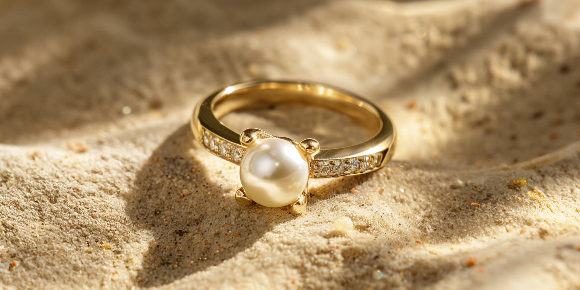 pearl and diamond ring