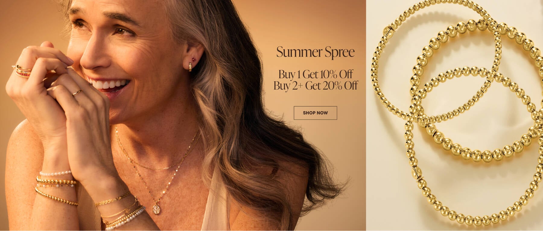 Summer Spree. Buy 1 Get 10% Off. Buy 2+ Get 20% Off. Shop Now