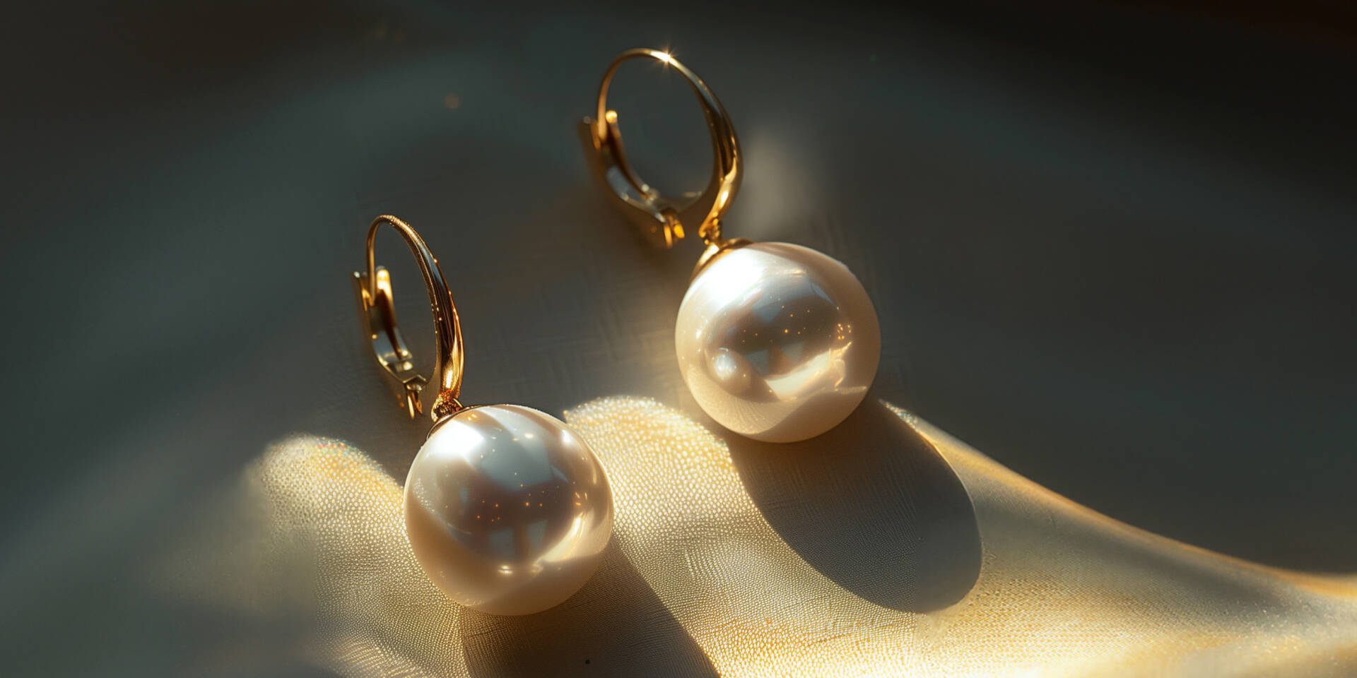 round pearl earrings drop