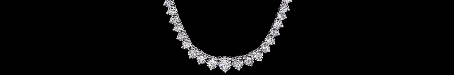 Lab grown tennis necklace