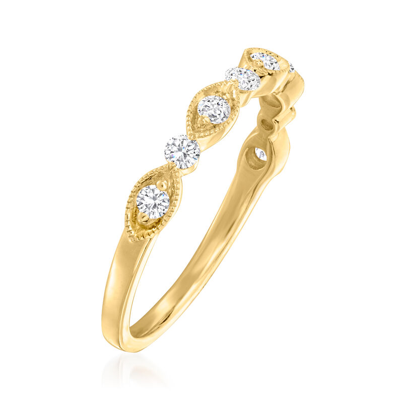 Henri Daussi .30 ct. t.w. Diamond Wedding Band in 14kt Yellow Gold image number 2