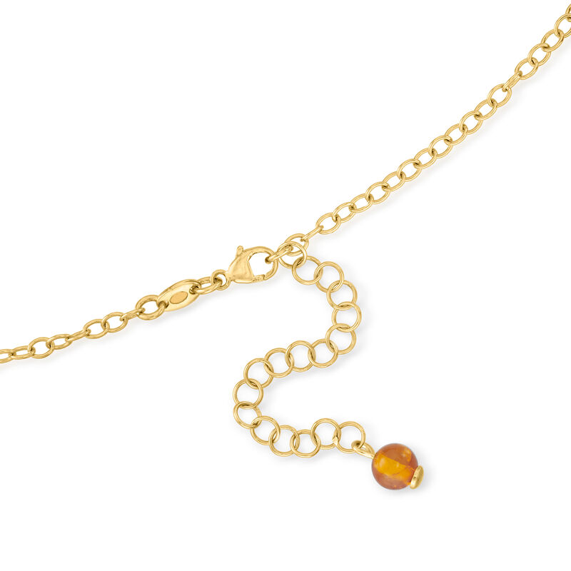 Amber Necklace in 18kt Gold Over Sterling image number 2