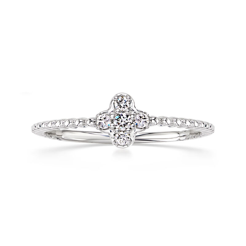 .10 ct. t.w. Lab-Grown Diamond Floral Ring in Sterling Silver image number 0