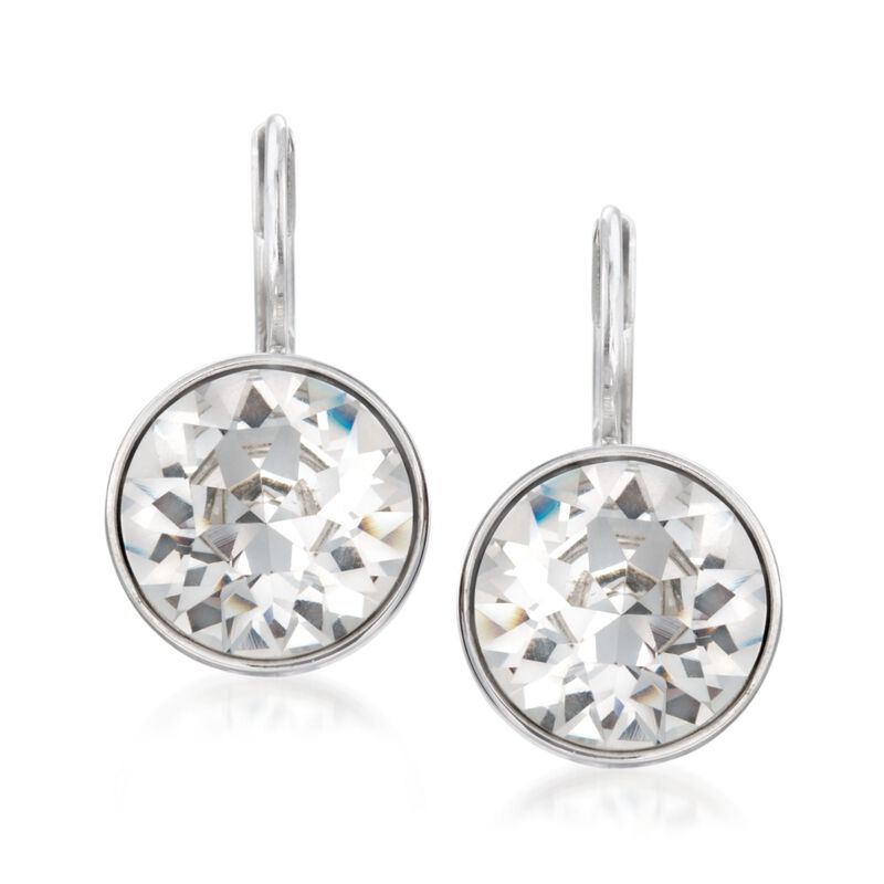 Swarovski Crystal &quot;Bella Mini&quot; Drop Earrings in Silvertone image number 0