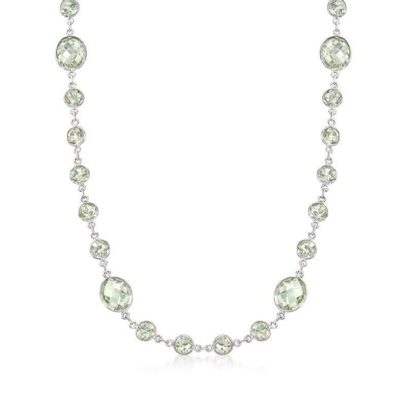 50.00 ct. t.w. Prasiolite Necklace in Sterling Silver image number 0