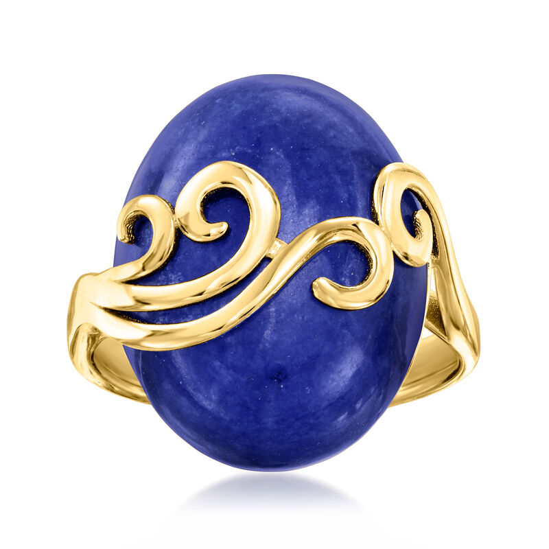 Lapis Swirl Ring in 18kt Gold Over Sterling image number 0