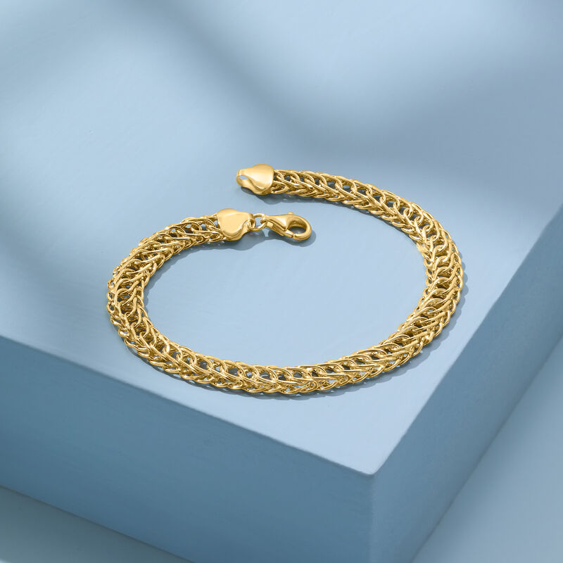 14kt Yellow Gold Double-Oval Link Bracelet image number 4
