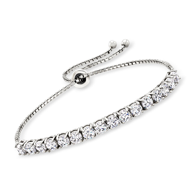 4.00 ct. t.w. CZ Bolo Bracelet in Sterling Silver image number 0