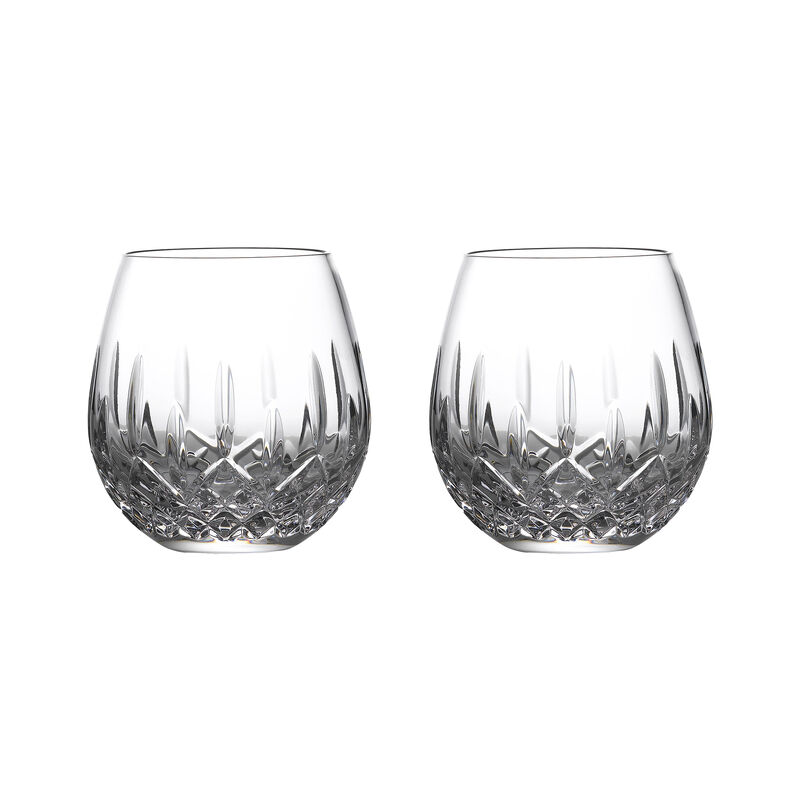 Waterford Crystal &quot;Lismore Nouveau&quot; Set of 2 Stemless Glasses for Deep Red Wine image number 0