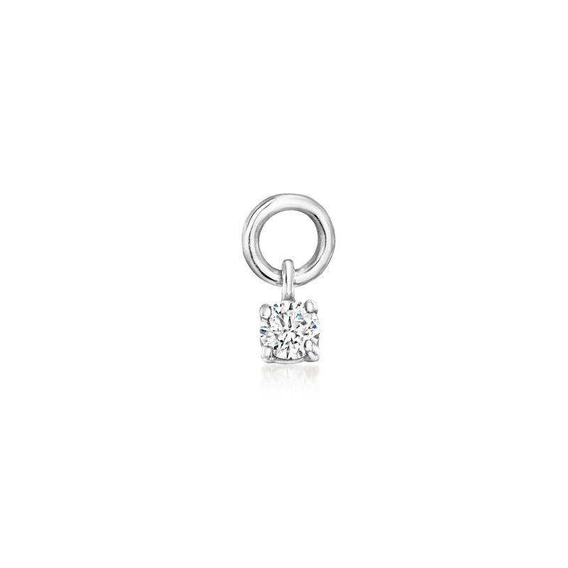 Diamond Circle Hoop Charms in Sterling Silver image number 0