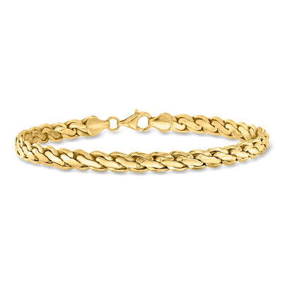 10kt Yellow Gold Curved-Link Bracelet