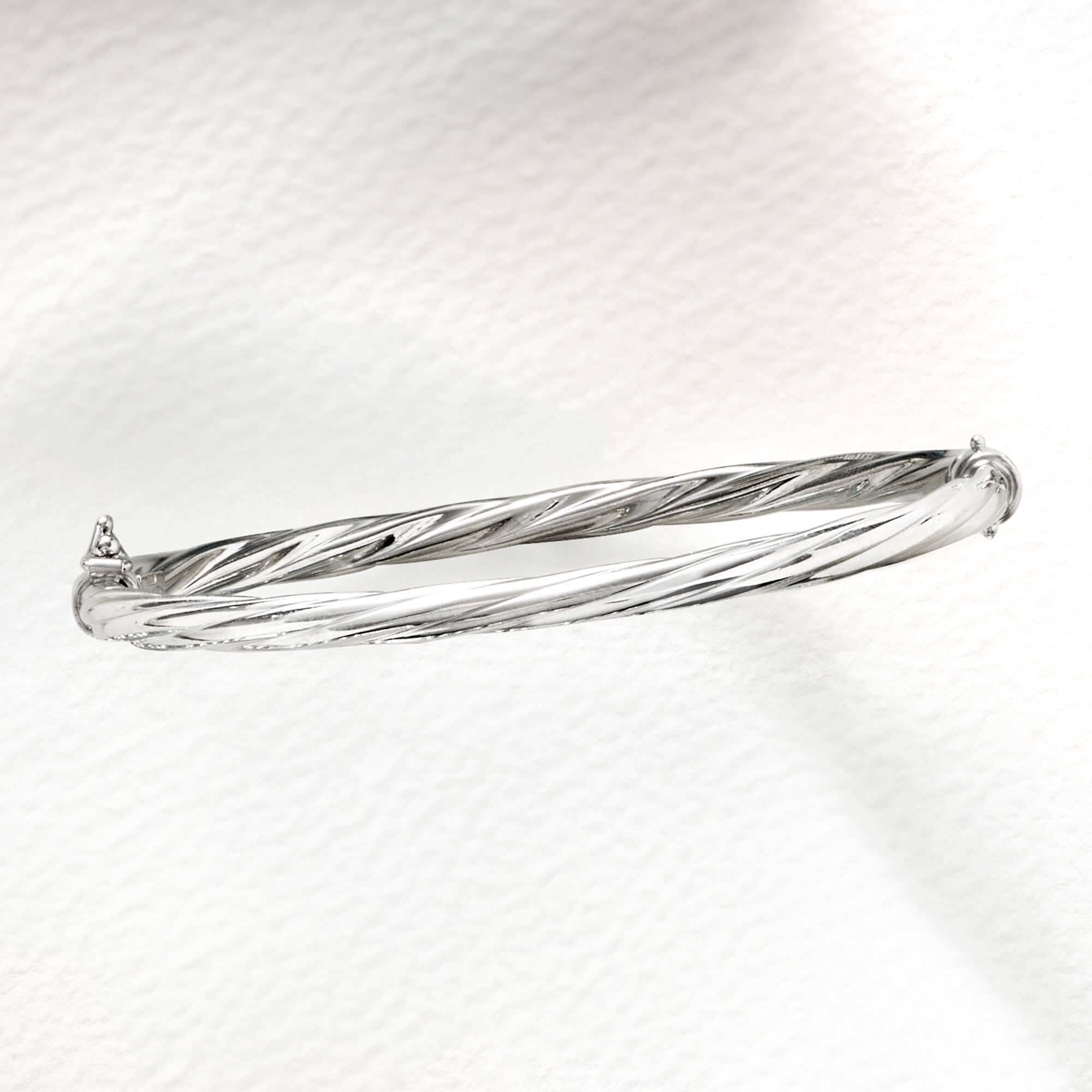 Italian 4mm Sterling Silver Twisted Bangle Bracelet | Ross Simons
