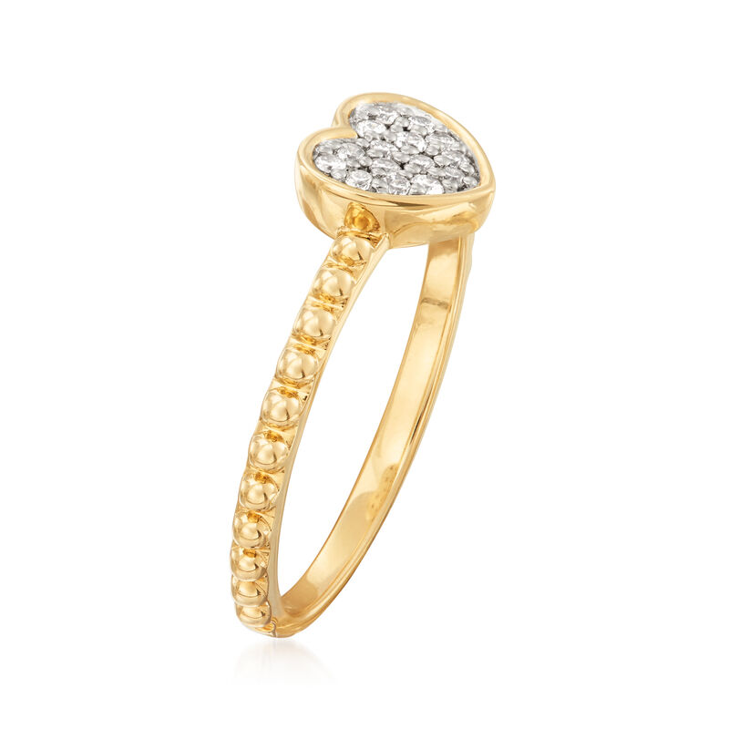 .14 ct. t.w. Diamond Heart Ring in 14kt Yellow Gold image number 2