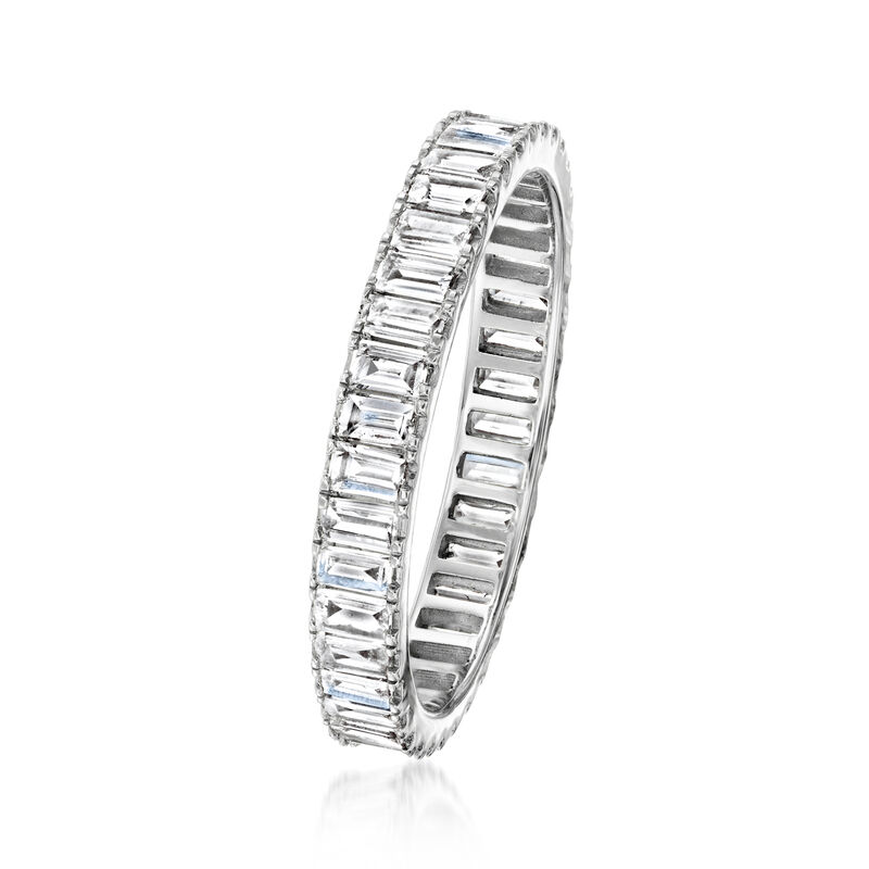 1.00 ct. t.w. Baguette Lab-Grown Diamond Eternity Band in 14kt White Gold image number 2