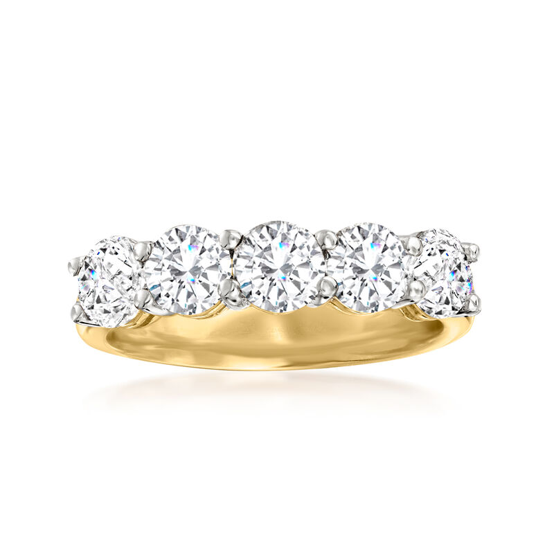 2.00 ct. t.w. Diamond Five-Stone Ring in 14kt Yellow Gold image number 3