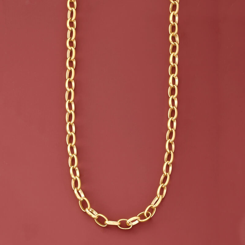 Italian 18kt Yellow Gold Cable-Link Necklace image number 2