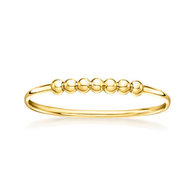 Italian 14kt Yellow Gold Bead Station Ring