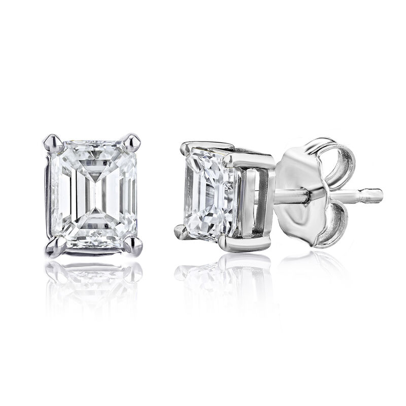 .95 ct. t.w. Certified Diamond Stud Earrings in Platinum image number 1